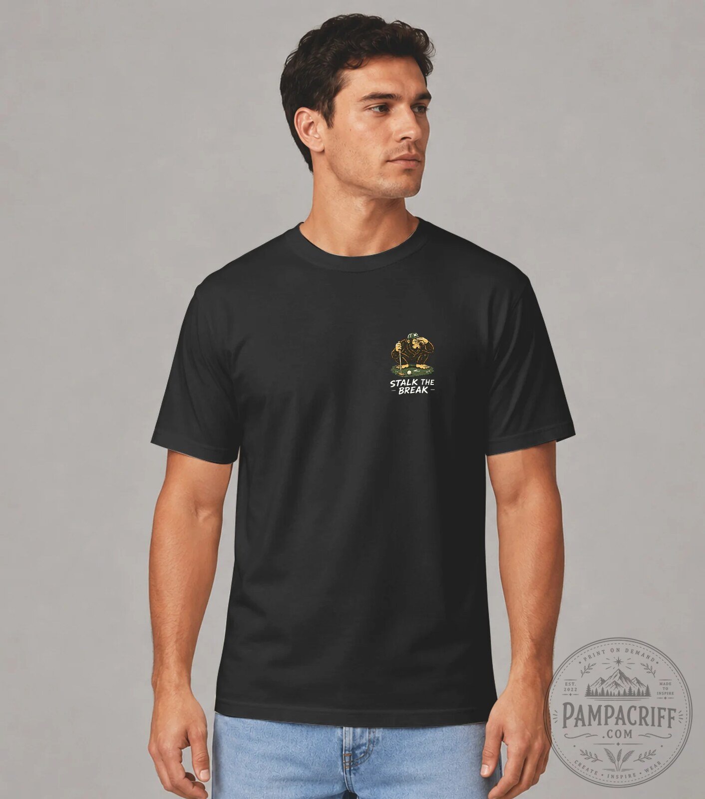 Stalk The Break Bigfoot Golfing Tracker's Golf Club See It Sink It T-Shirt 20 Stalk The Break Bigfoot Golfing Tracker