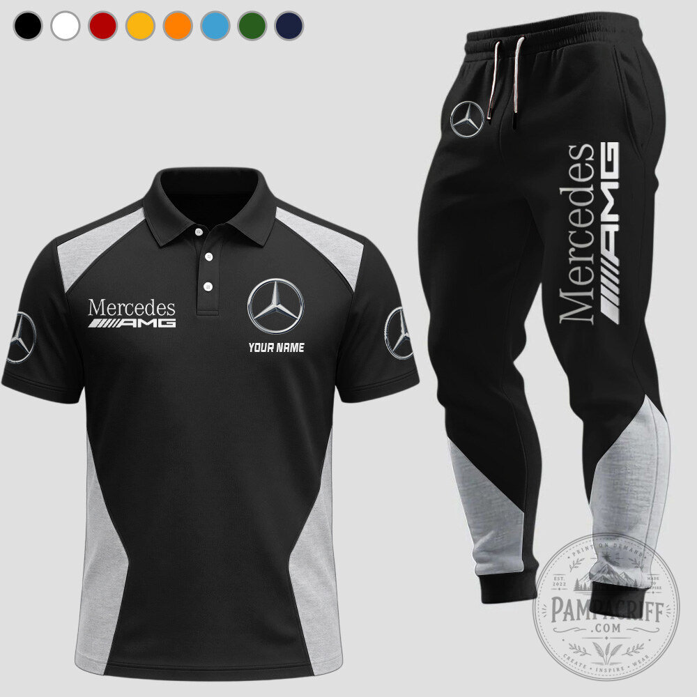 Mercedes AMG Petronas Formula One Team Red Polo Shirt and Track Pants Set 14 Mercedes AMG Petronas Formula One Team Red Polo Shirt and Track Pants Set