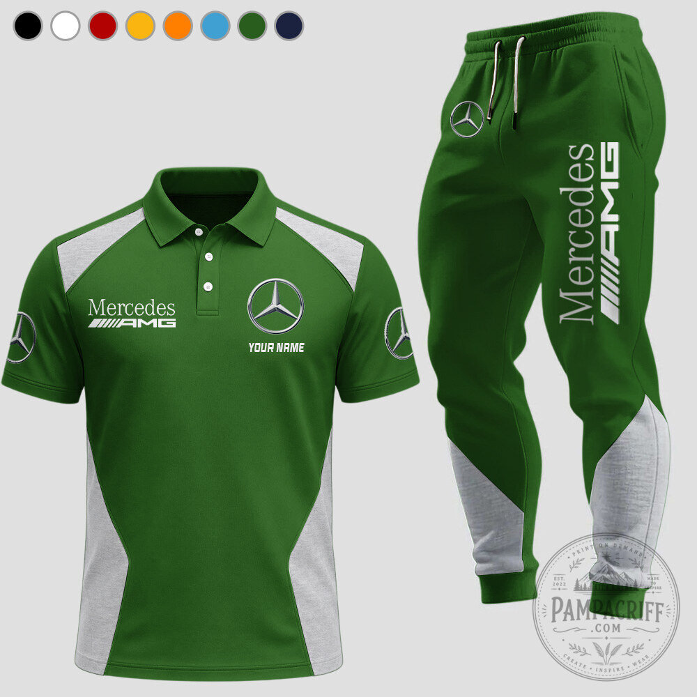 Mercedes AMG Petronas Formula One Team Red Polo Shirt and Track Pants Set 16 Mercedes AMG Petronas Formula One Team Red Polo Shirt and Track Pants Set