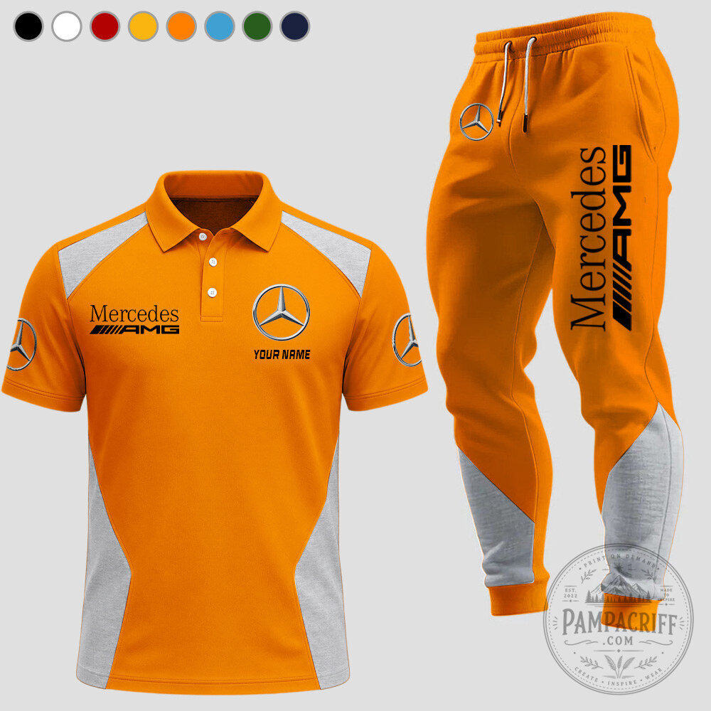 Mercedes AMG Petronas Formula One Team Red Polo Shirt and Track Pants Set 18 Mercedes AMG Petronas Formula One Team Red Polo Shirt and Track Pants Set