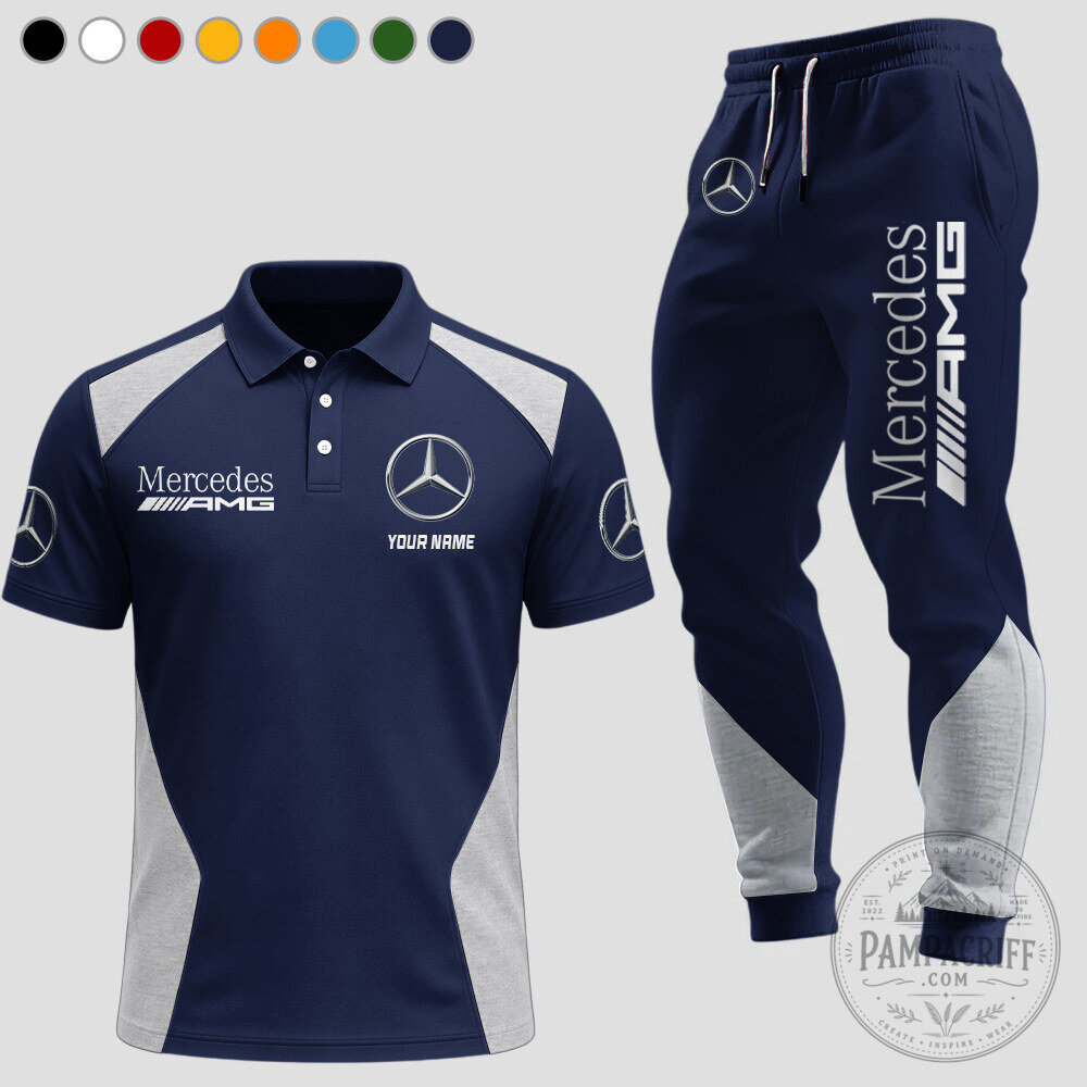 Mercedes AMG Petronas Formula One Team Red Polo Shirt and Track Pants Set 19 Mercedes AMG Petronas Formula One Team Red Polo Shirt and Track Pants Set