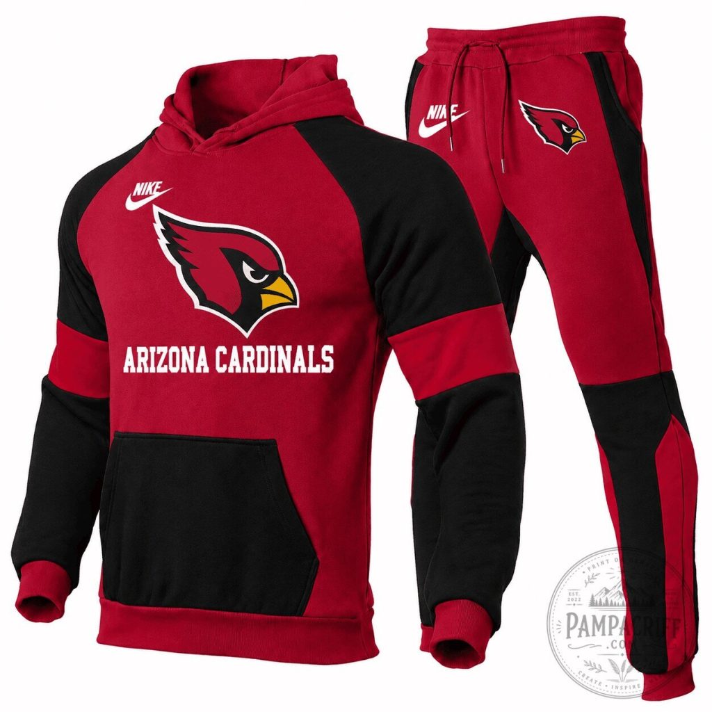Arizona Cardinals National Football League Team Logo Red and Black Hoodie and Pants Set Arizona Cardinals National Football League Team Logo Red and Black Hoodie and Pants Set