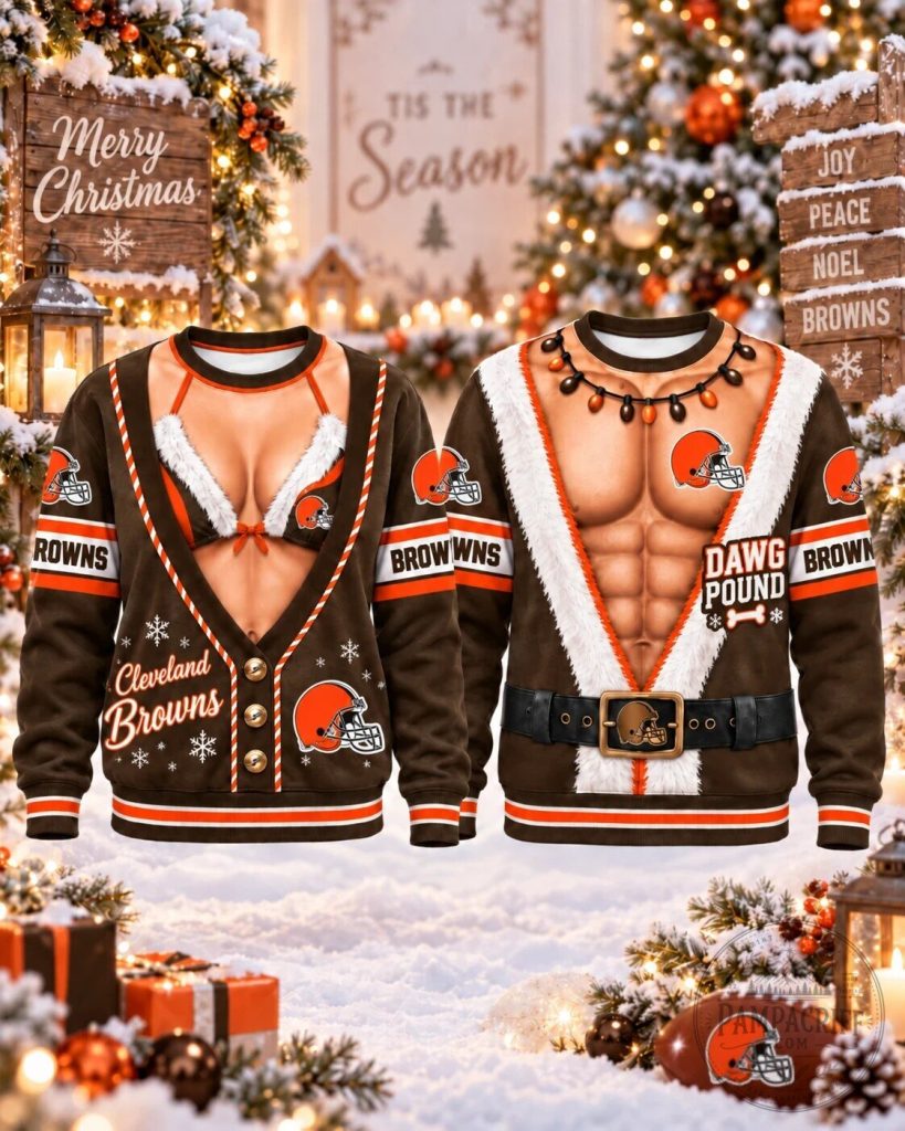 Cleveland Browns Funny Christmas Ugly Sweater for Men and Women