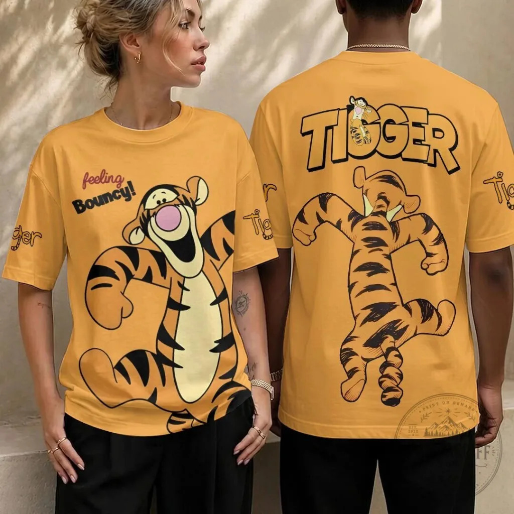 Winnie The Pooh Tigger Feeling Bouncy Cartoon Character T-Shirt