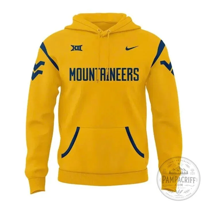 West Virginia Mountaineers Football Team Yellow Hoodie 11 West Virginia Mountaineers Football Team Yellow Hoodie