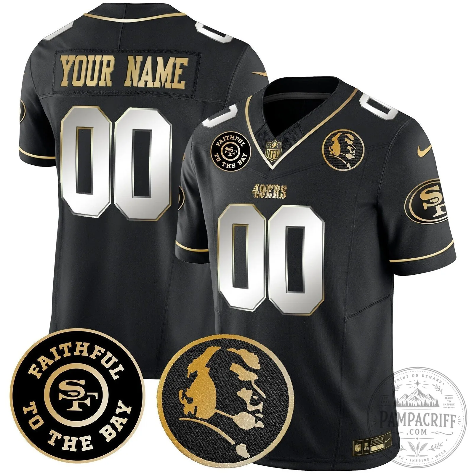 Faithful To The Bay Football Jersey by John Madden for San Francisco 49ers Fans 12 Faithful To The Bay Football Jersey by John Madden for San Francisco 49ers Fans
