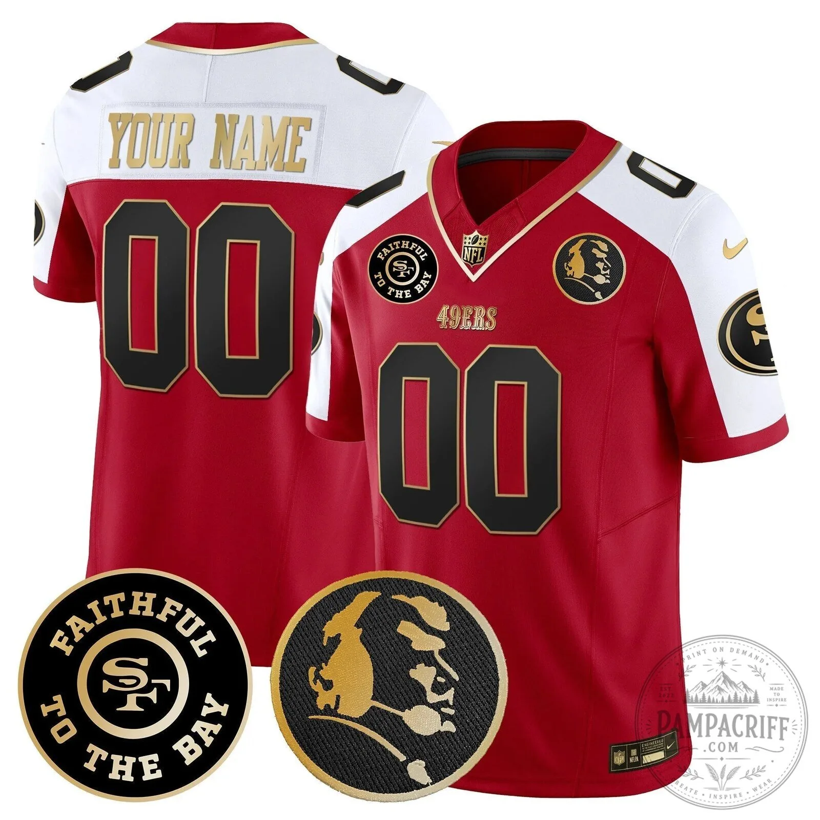 Faithful To The Bay Football Jersey by John Madden for San Francisco 49ers Fans 13 Faithful To The Bay Football Jersey by John Madden for San Francisco 49ers Fans