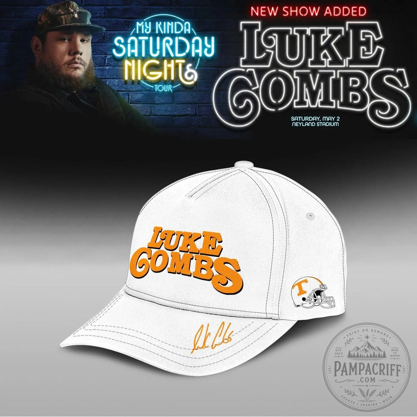 Hoodie for Neyland Stadium Tour: Luke Combs My Kinda Saturday Night 8 Hoodie for Neyland Stadium Tour: Luke Combs My Kinda Saturday Night