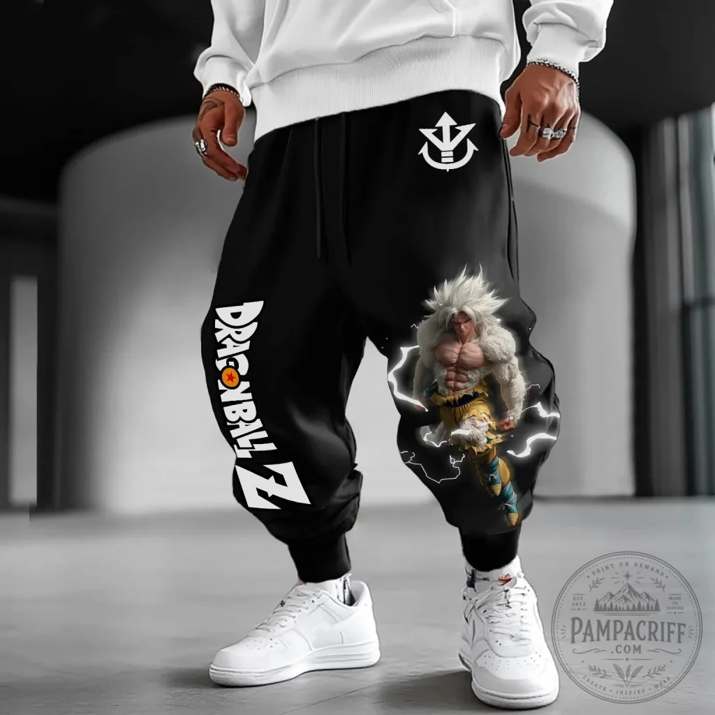 Dragon Ball Z Super Saiyan Son Goku Anime Graphic Print Jogger Pants Dragon Ball Z Super Saiyan Son Goku Anime Graphic Print Jogger Pants
