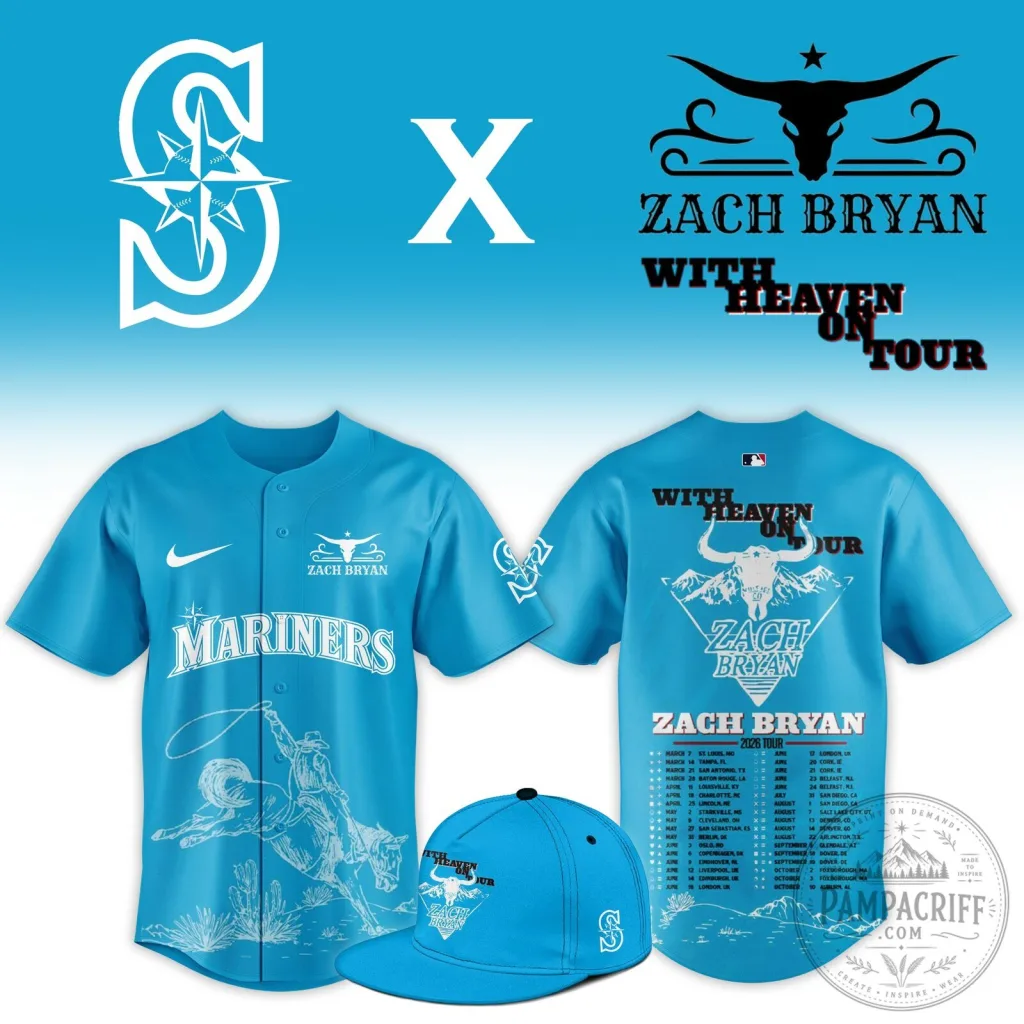 .SEA x Zach Bryan With Heaven On Tour Limited Jersey .SEA x Zach Bryan With Heaven On Tour Limited Jersey