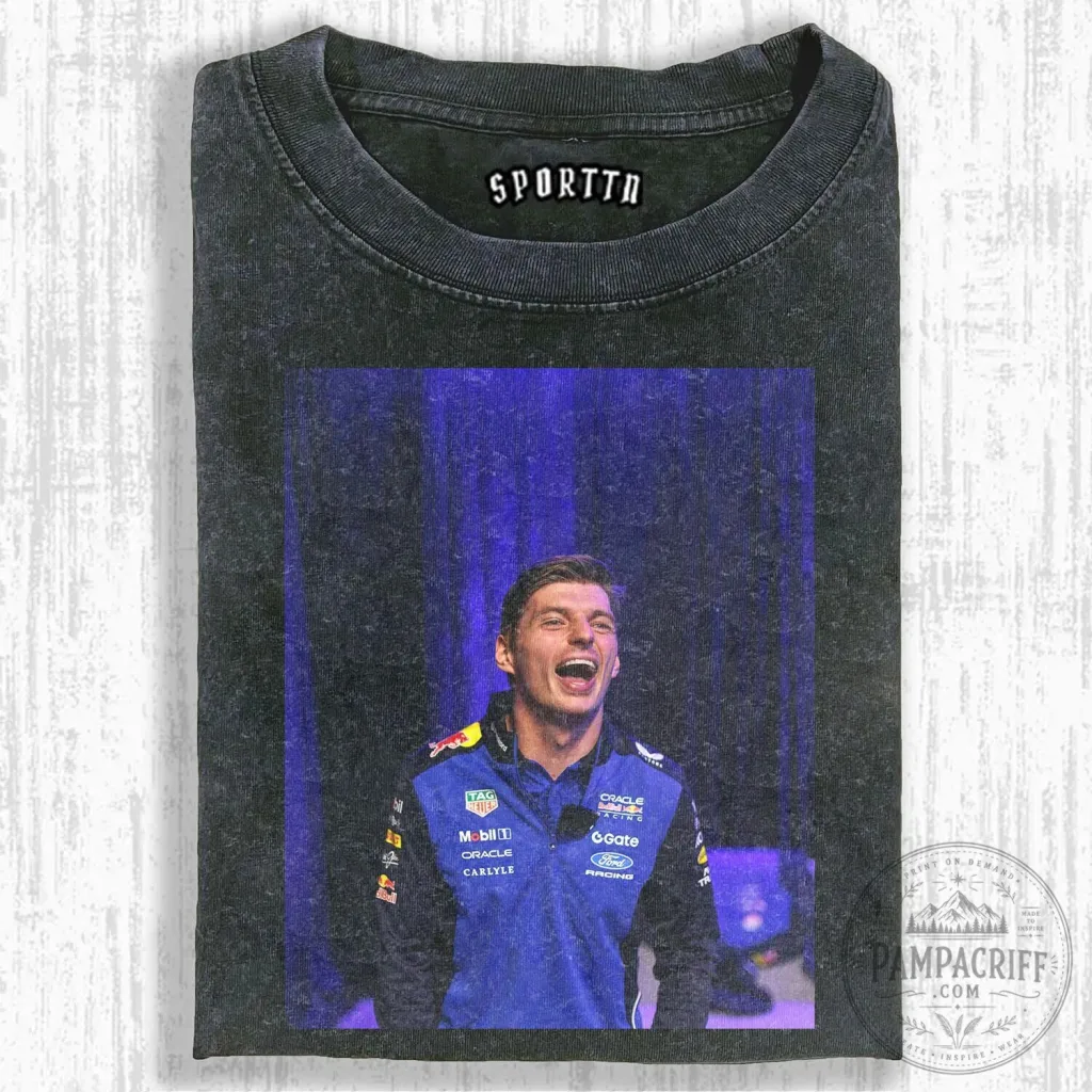 Max Verstappen Formula 1 Racing Champion Portrait T-Shirt 70 Max Verstappen Formula 1 Racing Champion Portrait T-Shirt