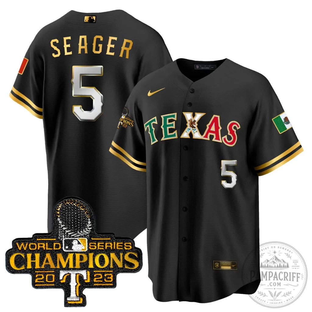 Corey Seager Texas Rangers 2023 World Series Champions Baseball Jersey Corey Seager Texas Rangers 2023 World Series Champions Baseball Jersey