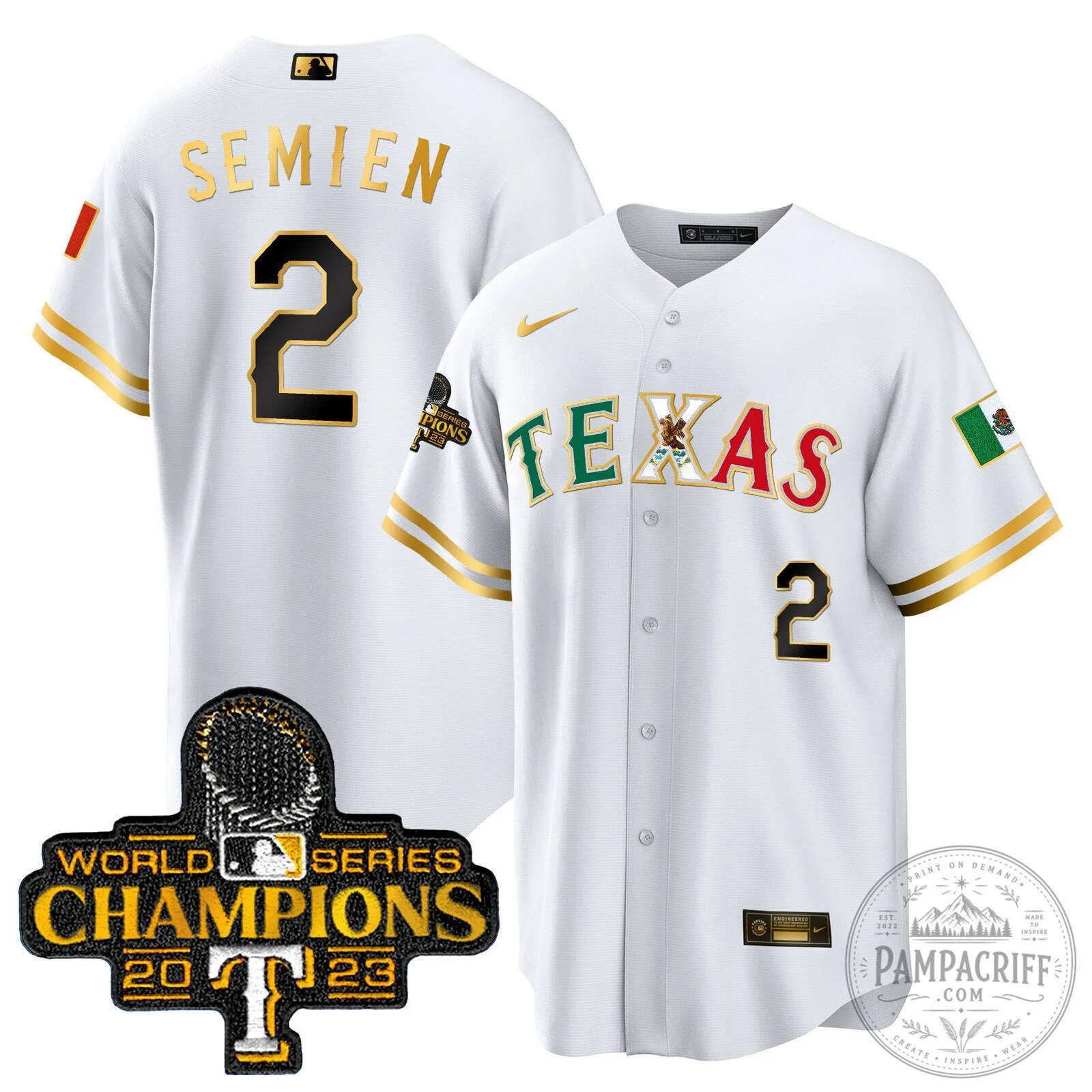 Corey Seager Texas Rangers 2023 World Series Champions Baseball Jersey 59 Corey Seager Texas Rangers 2023 World Series Champions Baseball Jersey