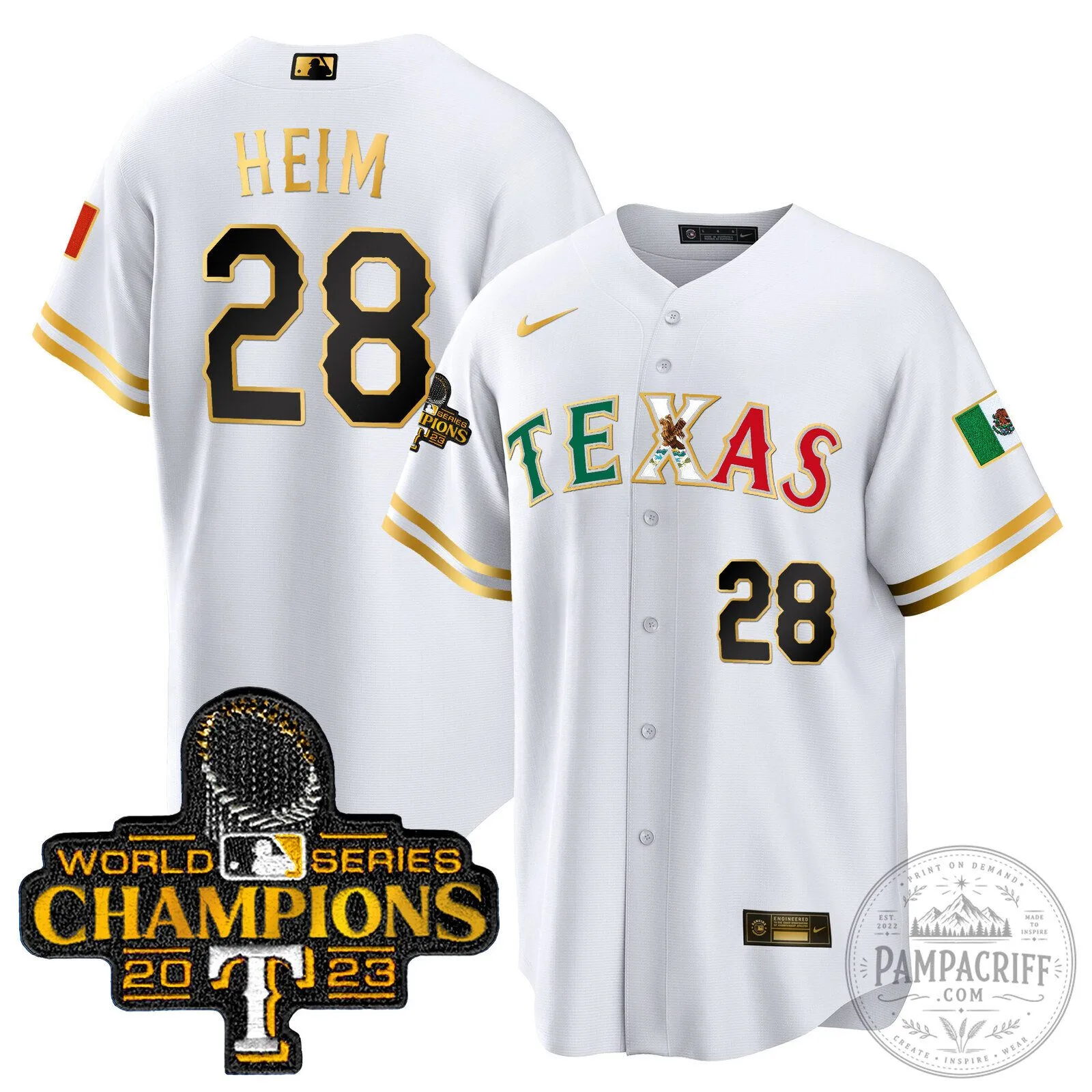 Corey Seager Texas Rangers 2023 World Series Champions Baseball Jersey 64 Corey Seager Texas Rangers 2023 World Series Champions Baseball Jersey