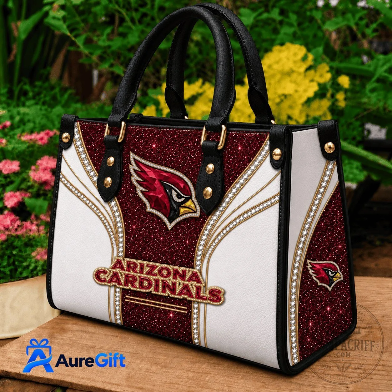Arizona Cardinals NFL Football Team Sparkle Leather Handbag 3 Arizona Cardinals NFL Football Team Sparkle Leather Handbag