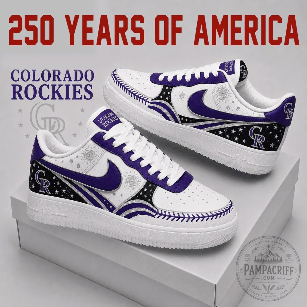 Colorado Rockies MLB Baseball Team Custom Air Force 1 Style Sneakers Shoes Colorado Rockies MLB Baseball Team Custom Air Force 1 Style Sneakers Shoes