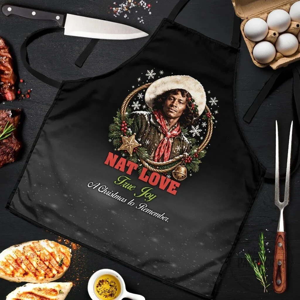 Nat Love Wild West Christmas Portrait Art Holiday Cooking Apron 6 Nat Love Wild West Christmas Portrait Art Holiday Cooking Apron