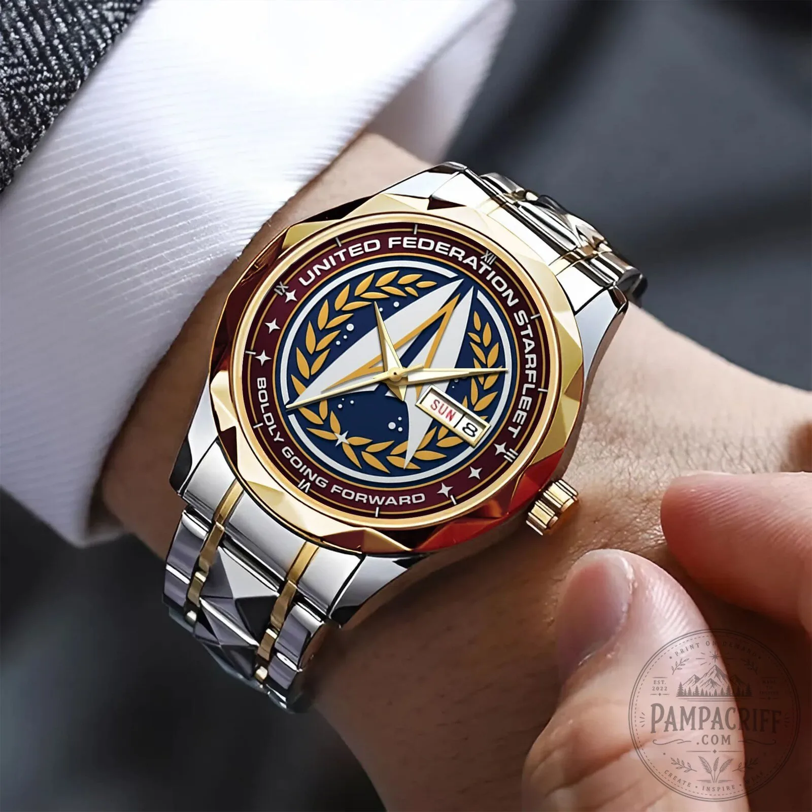 Star Trek United Federation Starfleet Boldly Going Forward Quartz Watch 10 Star Trek United Federation Starfleet Boldly Going Forward Quartz Watch