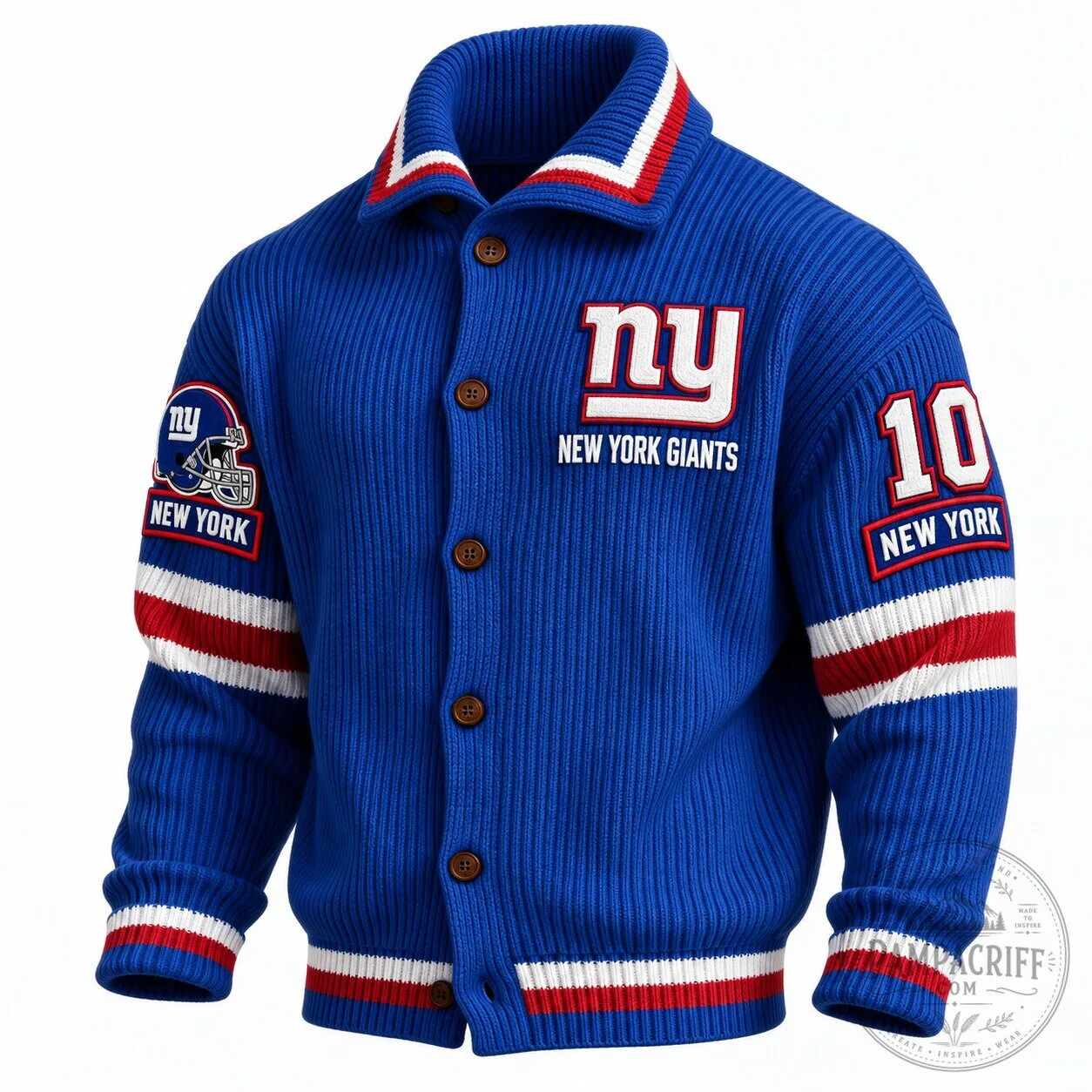 New York Giants NFL Football Team Knit Cardigan Jacket 2 New York Giants NFL Football Team Knit Cardigan Jacket