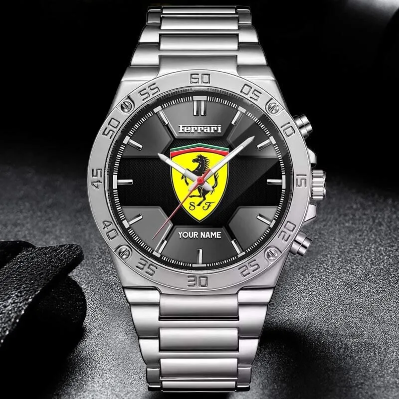 Elegant Stainless Steel Watch with Custom Name Design by Ferrari 16 Elegant Stainless Steel Watch with Custom Name Design by Ferrari