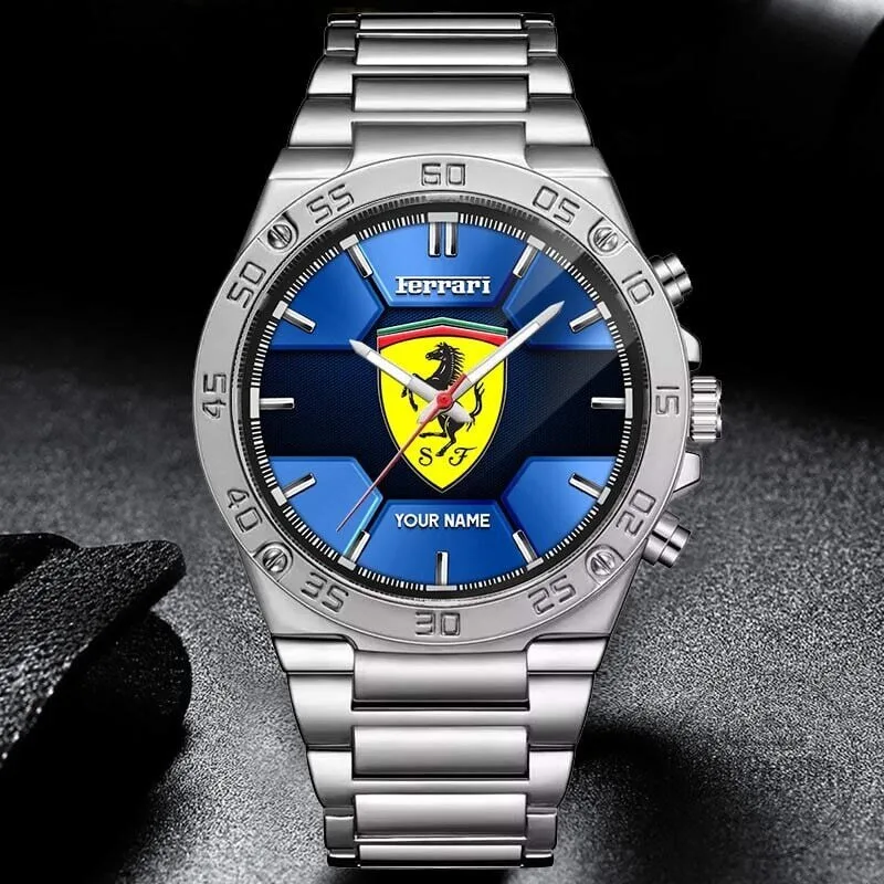 Elegant Stainless Steel Watch with Custom Name Design by Ferrari 20 Elegant Stainless Steel Watch with Custom Name Design by Ferrari