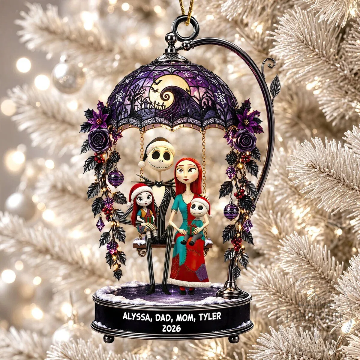 Nightmare Before Christmas Jack Skellington Family Personalized Christmas Ornament 10 Nightmare Before Christmas Jack Skellington Family Personalized Christmas Ornament