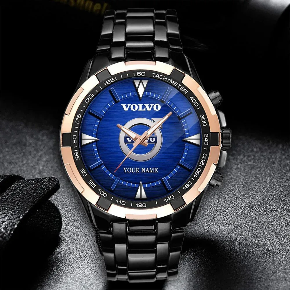 Volvo Custom Name Elegant Fashion Design Black Stainless Steel Watch 12 Volvo Custom Name Elegant Fashion Design Black Stainless Steel Watch