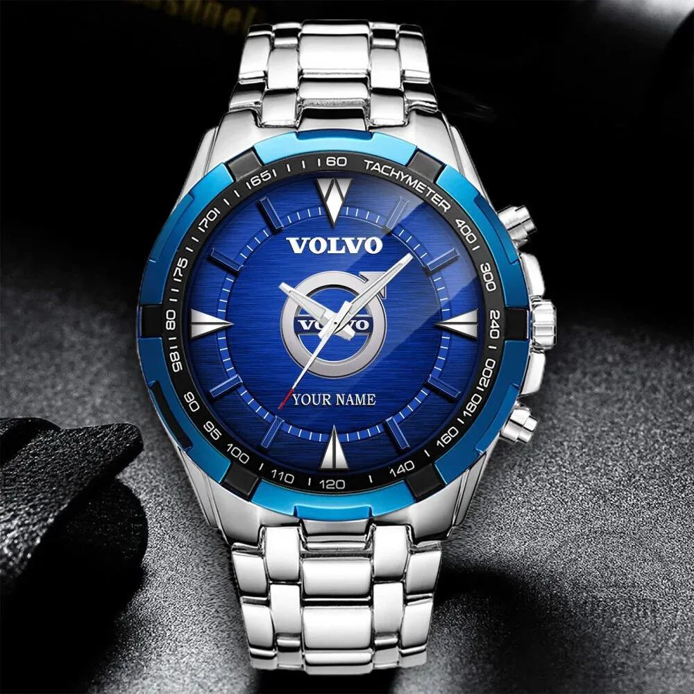 Volvo Custom Name Elegant Fashion Design Black Stainless Steel Watch 13 Volvo Custom Name Elegant Fashion Design Black Stainless Steel Watch