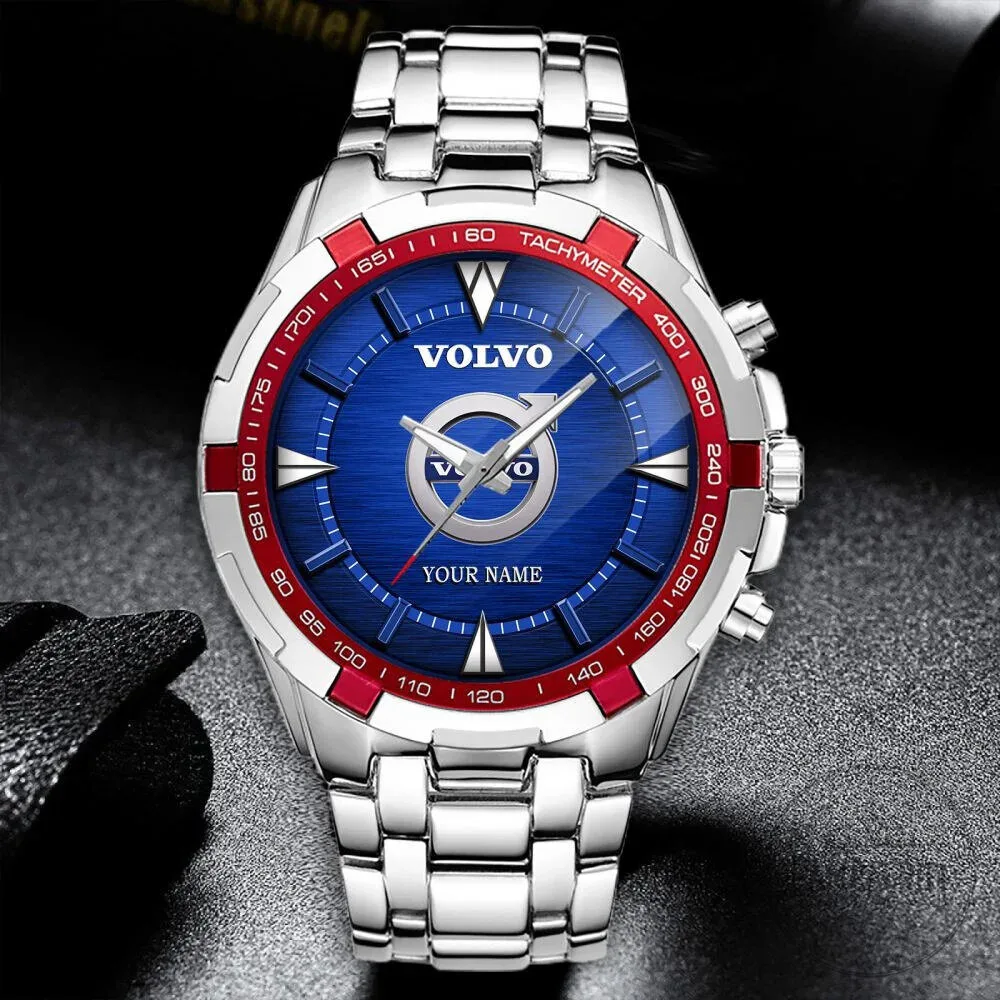 Volvo Custom Name Elegant Fashion Design Black Stainless Steel Watch 14 Volvo Custom Name Elegant Fashion Design Black Stainless Steel Watch