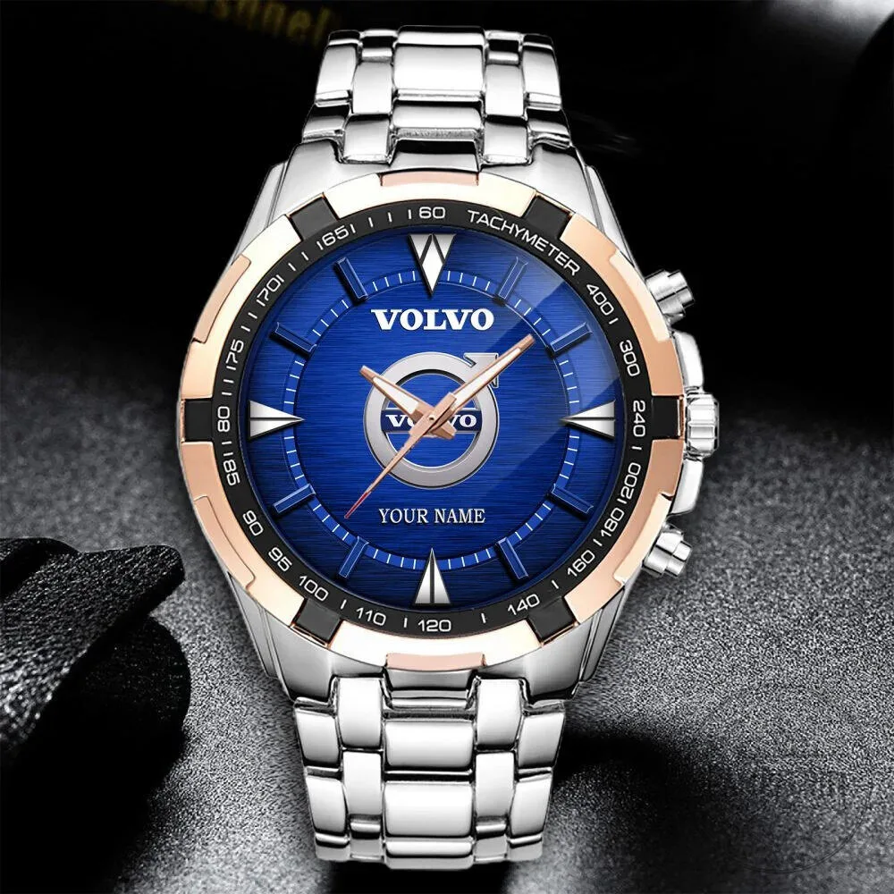 Volvo Custom Name Elegant Fashion Design Black Stainless Steel Watch 15 Volvo Custom Name Elegant Fashion Design Black Stainless Steel Watch