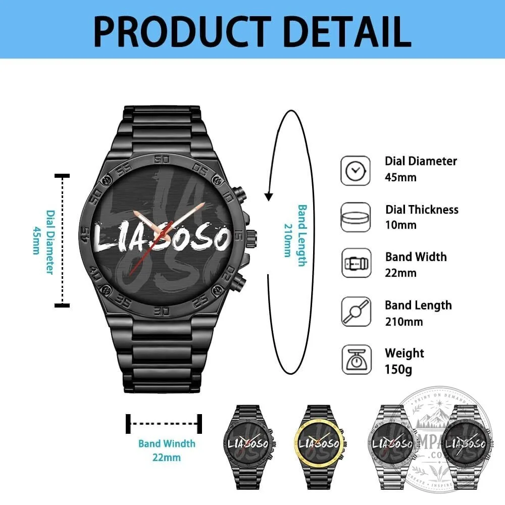 Volvo Custom Name Elegant Fashion Design Black Stainless Steel Watch 17 Volvo Custom Name Elegant Fashion Design Black Stainless Steel Watch