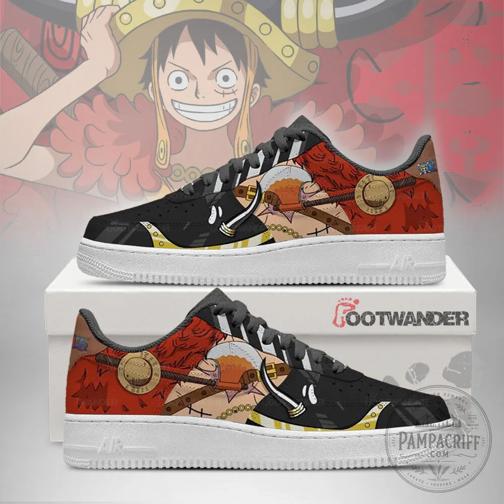 Monkey D Luffy One Piece Anime Character Custom Embossed Logo Shoes 4 Monkey D Luffy One Piece Anime Character Custom Embossed Logo Shoes