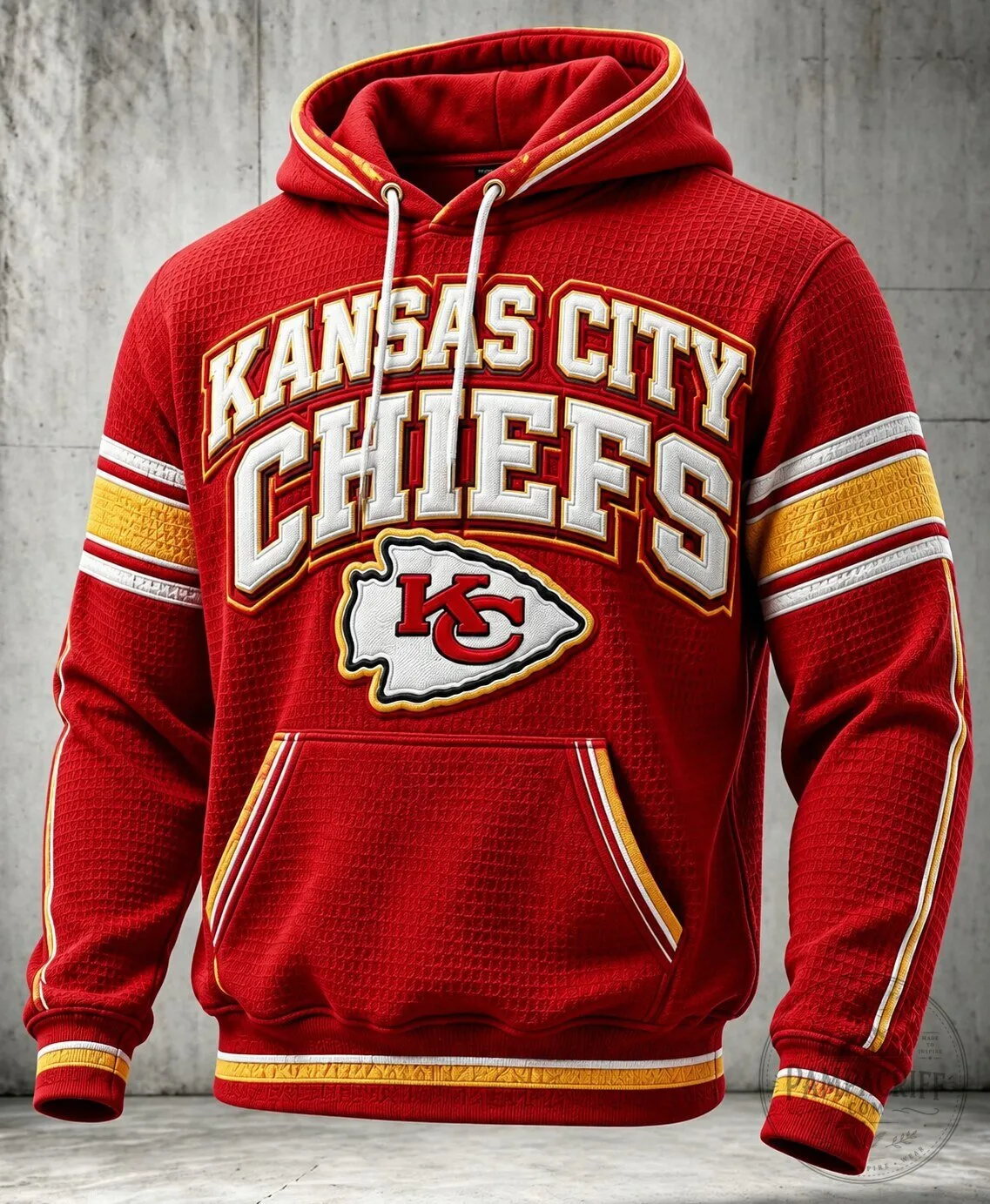 Kansas City Chiefs Red Textured Pullover Hoodie for Men 9 Kansas City Chiefs Red Textured Pullover Hoodie for Men