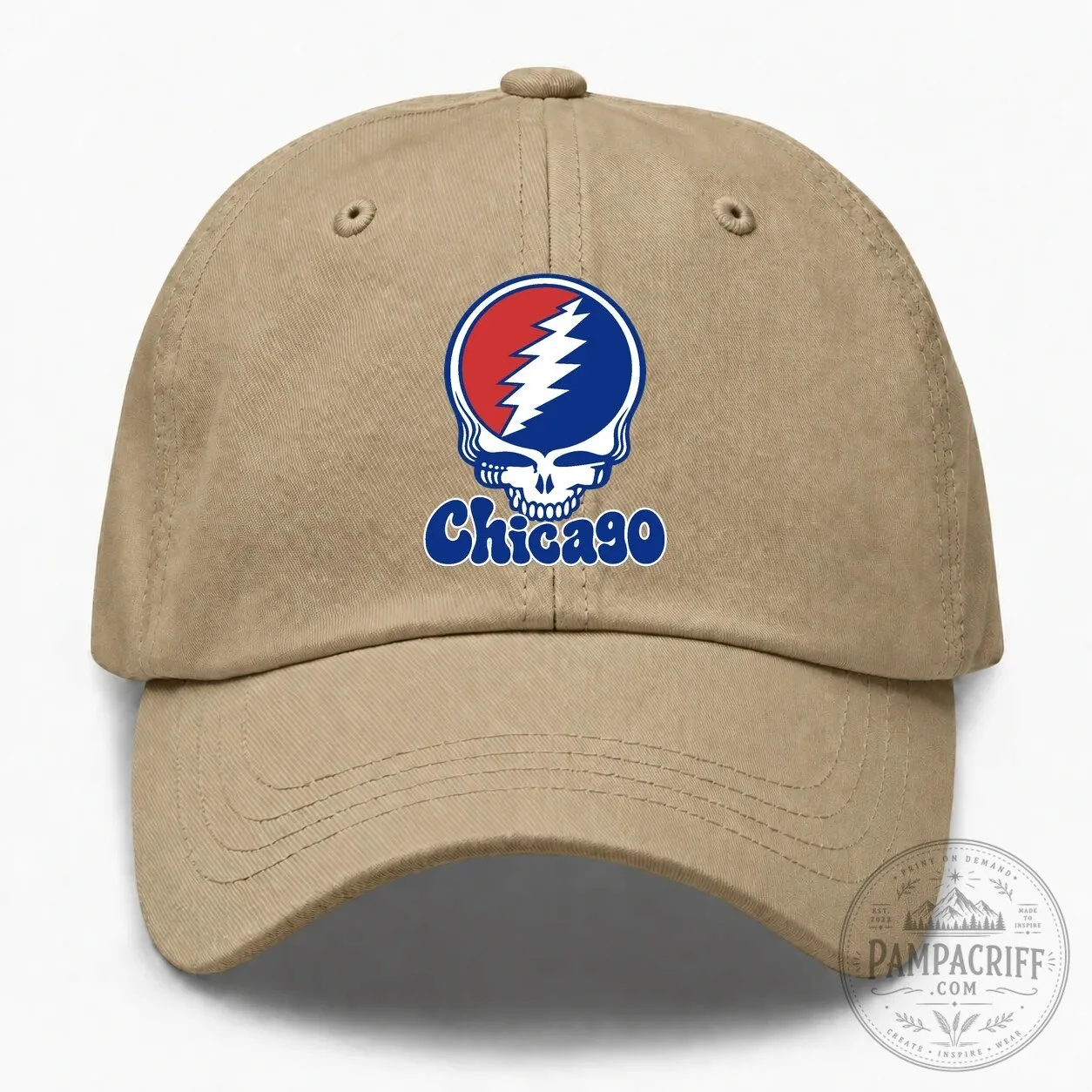 Chicago Grateful Dead Steal Your Face Baseball Cap Hat