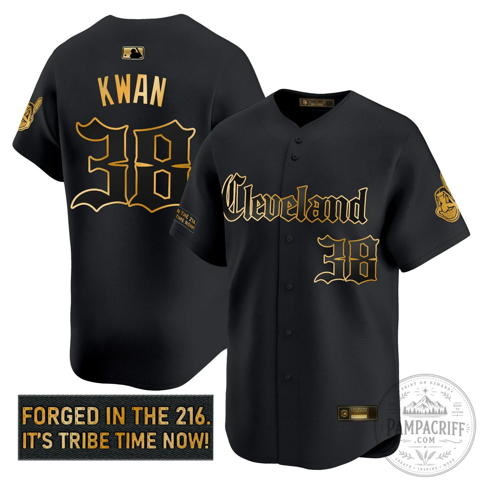 Cleveland Indians José Ramírez Black Gold Baseball Jersey 25 Cleveland Indians José Ramírez Black Gold Baseball Jersey