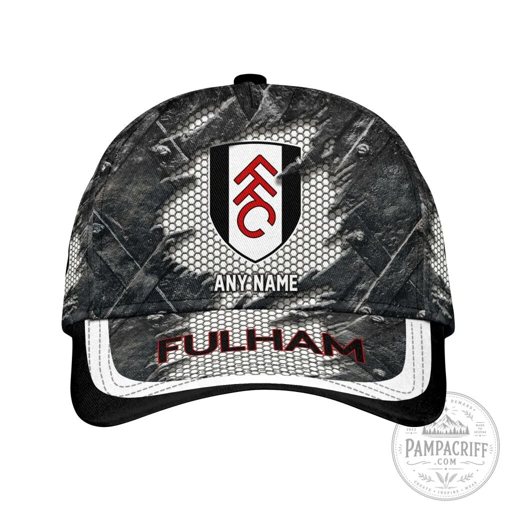 Fulham Football Club Personalized Black Camouflage Pattern Baseball Cap Hat