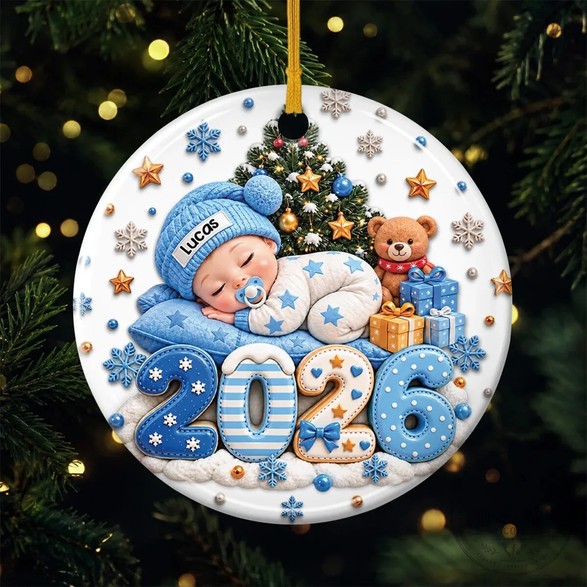 Personalized Baby's First Christmas Ornament 2026 Newborn Keepsake Decoration 10 Personalized Baby