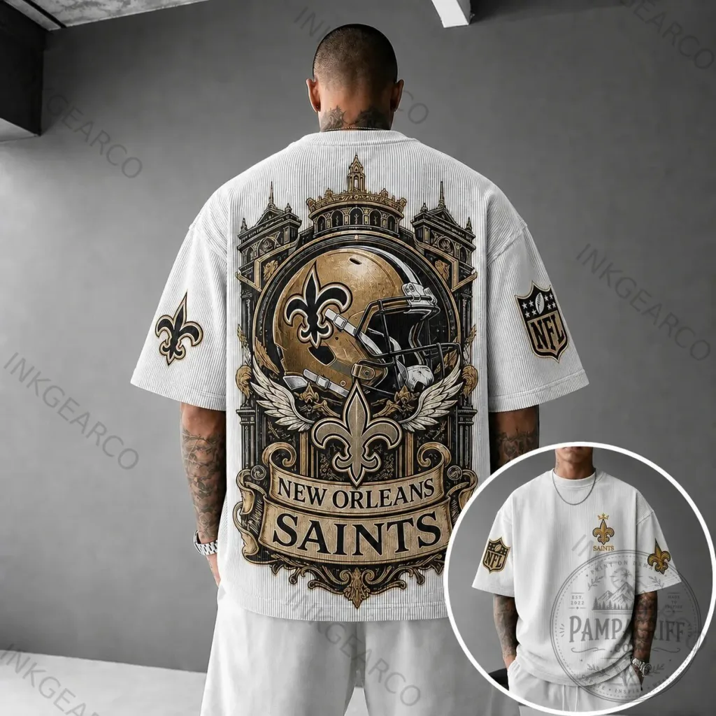 New Orleans Saints NFL Football Team Logo Short Sleeve T-Shirt New Orleans Saints NFL Football Team Logo Short Sleeve T-Shirt