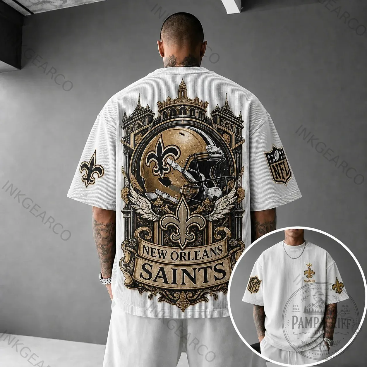 New Orleans Saints NFL Football Team Logo Short Sleeve T-Shirt 5 New Orleans Saints NFL Football Team Logo Short Sleeve T-Shirt