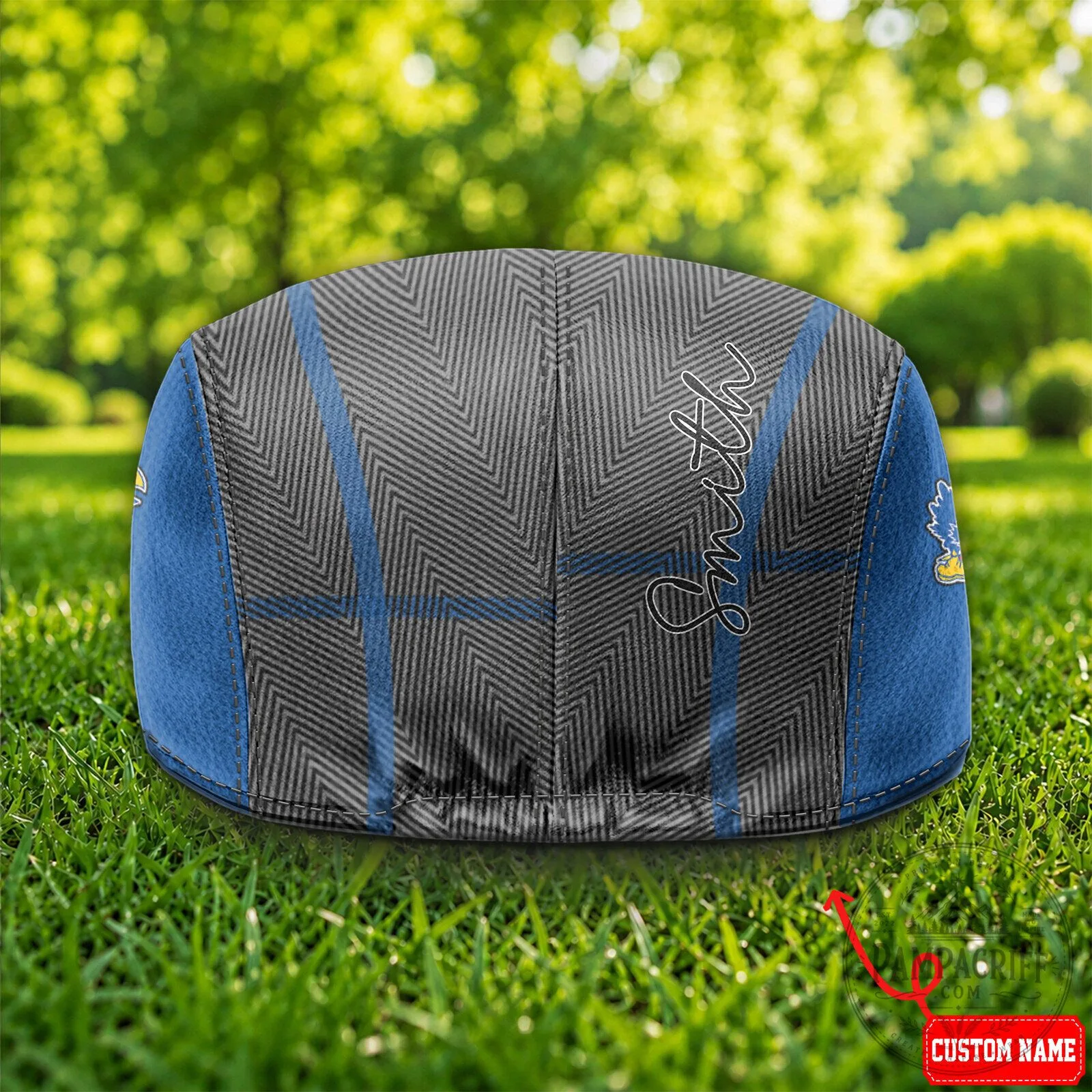 Kansas Jayhawks NCAA University Blue Plaid Flat Cap Hat 11 Kansas Jayhawks NCAA University Blue Plaid Flat Cap Hat