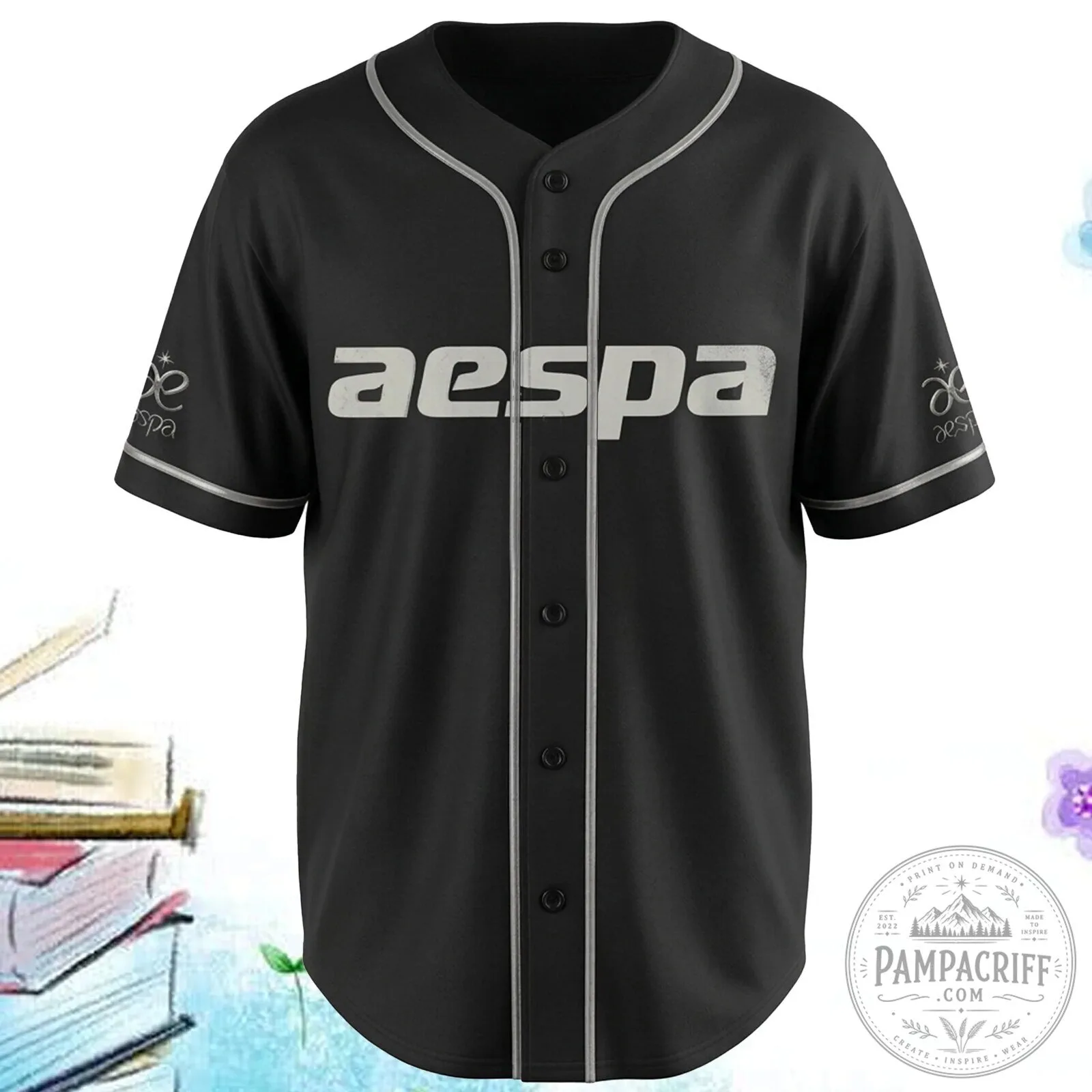 Aespa K-Pop Group Baseball Jersey 9 Aespa K-Pop Group Baseball Jersey