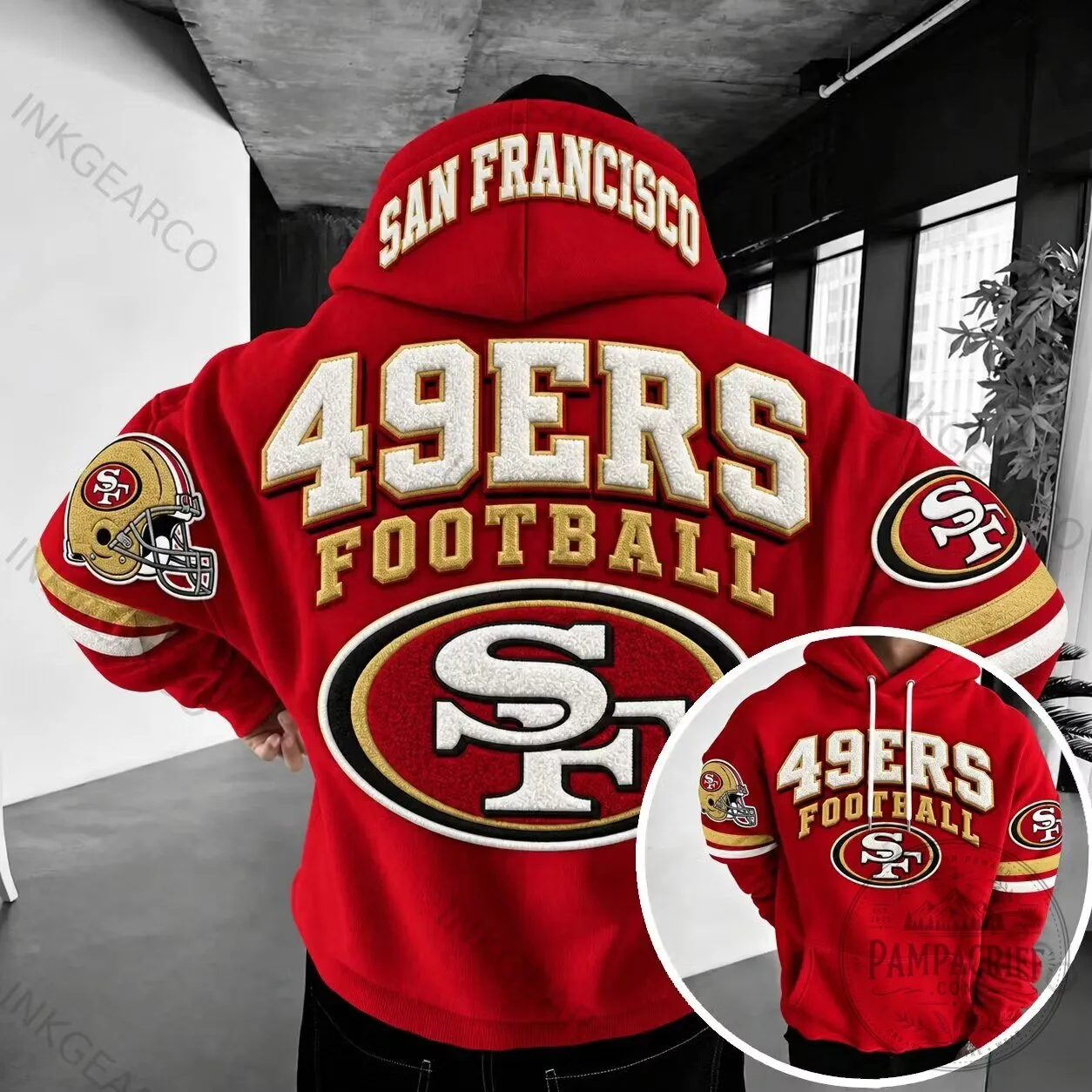 San Francisco 49ers Football Team Red Fan Apparel Hoodie 1 San Francisco 49ers Football Team Red Fan Apparel Hoodie