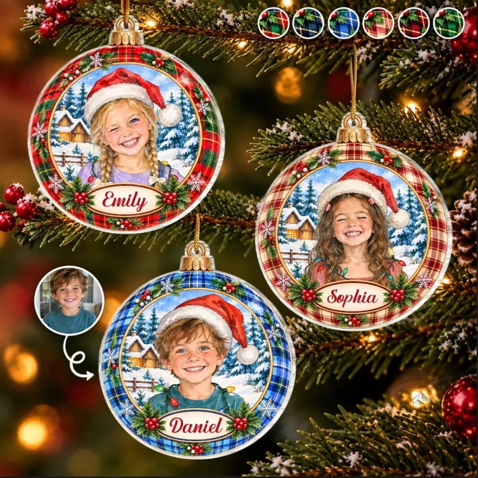 Personalized Christmas Photo Ornament Custom Family Keepsake Gift 11 Personalized Christmas Photo Ornament Custom Family Keepsake Gift