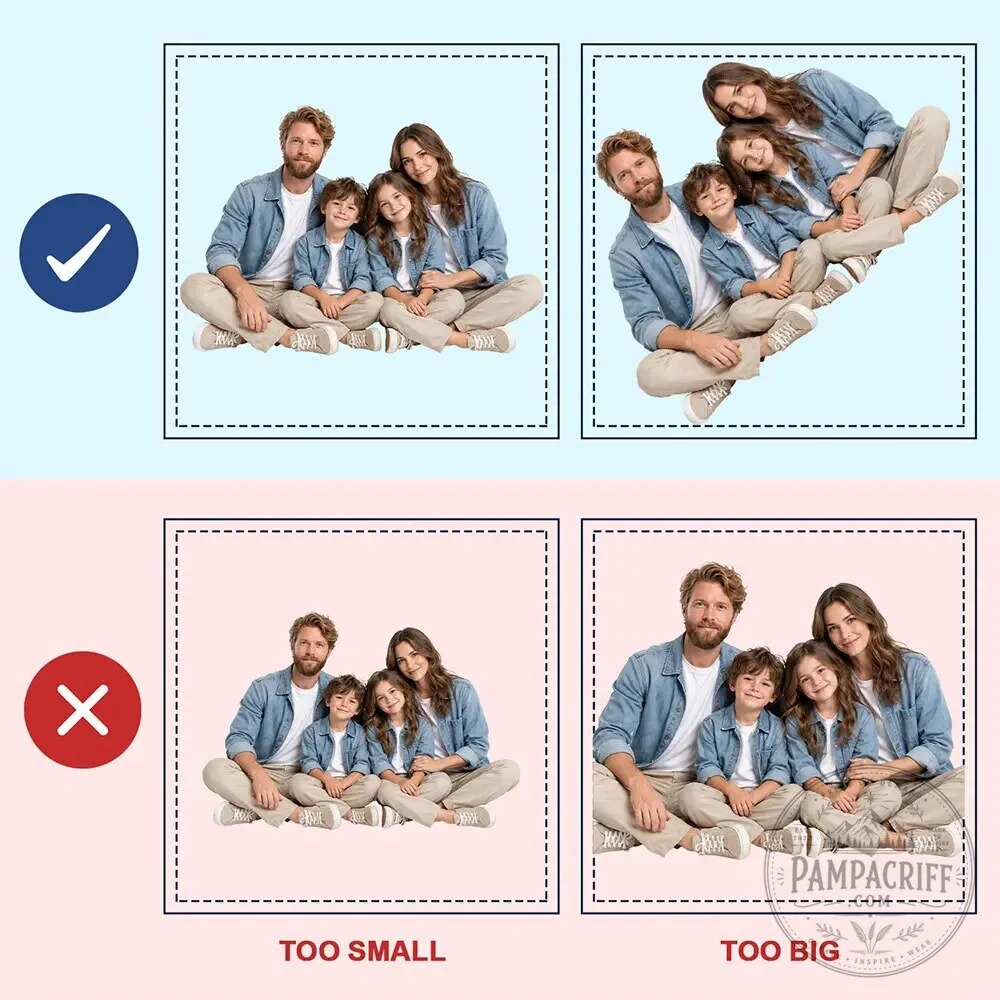 Personalized Family Portrait Crochet Doll Effect Custom Shaped Throw Pillow 15 Personalized Family Portrait Crochet Doll Effect Custom Shaped Throw Pillow