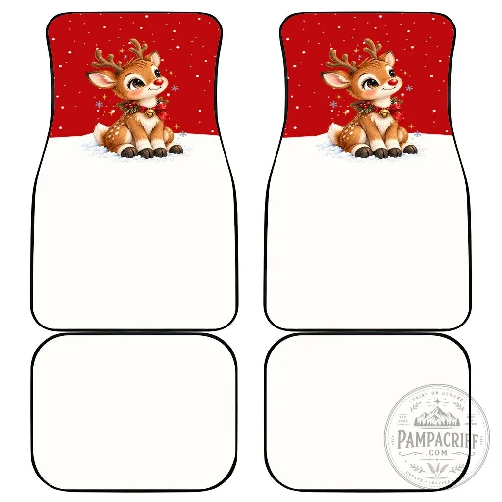 Cute Reindeer Boop Christmas Car Mats The Red Nose Festive Vintage Winter Snow 9 Cute Reindeer Boop Christmas Car Mats The Red Nose Festive Vintage Winter Snow
