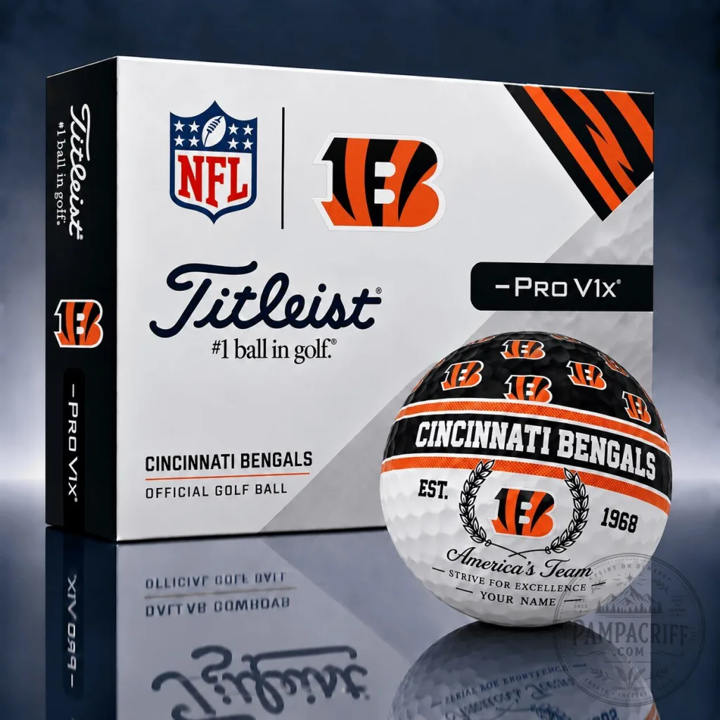 Cincinnati Bengals Official Golf Ball Titleist Pro V1x Personalized Sports Gift Cincinnati Bengals Official Golf Ball Titleist Pro V1x Personalized Sports Gift