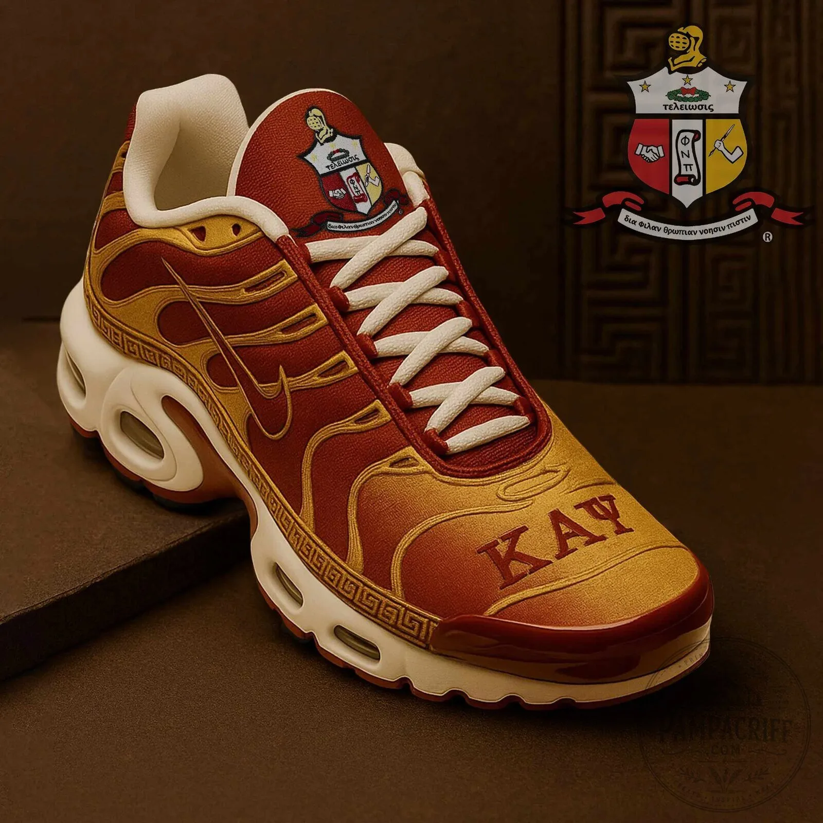 Kappa Alpha Psi Fraternity Greek Letters Red and Gold Athletic Shoes 5 Kappa Alpha Psi Fraternity Greek Letters Red and Gold Athletic Shoes