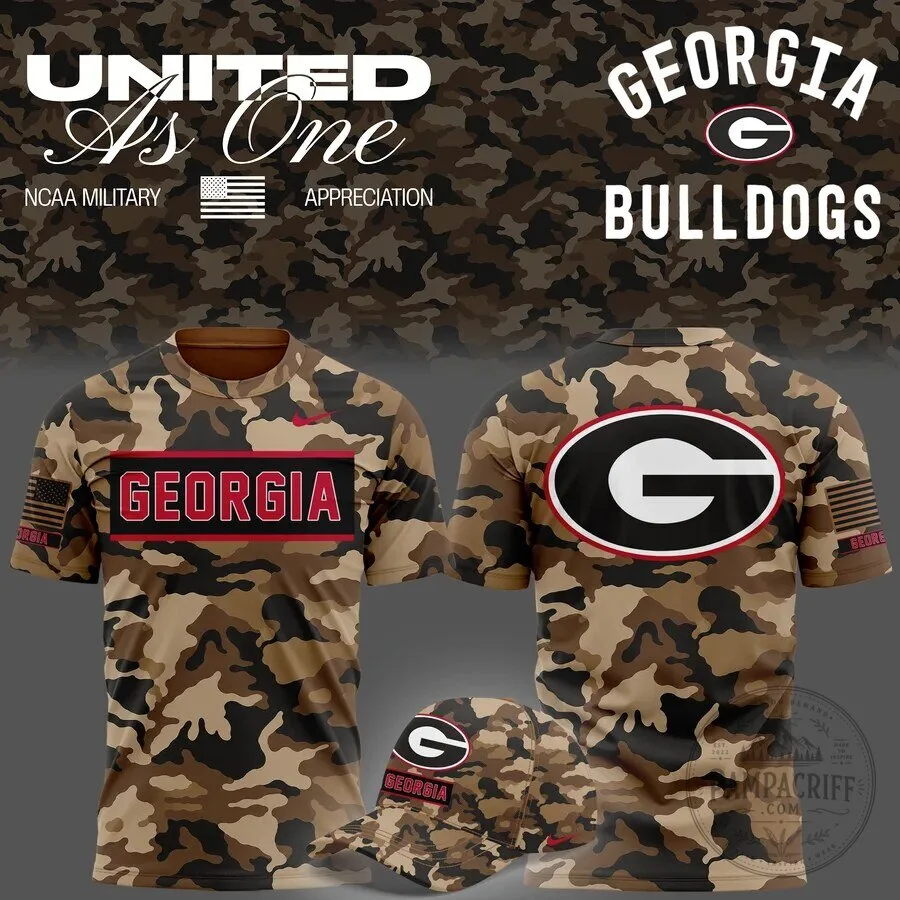 Georgia Bulldogs Military Appreciation Camouflage T-Shirt 2 Georgia Bulldogs Military Appreciation Camouflage T-Shirt