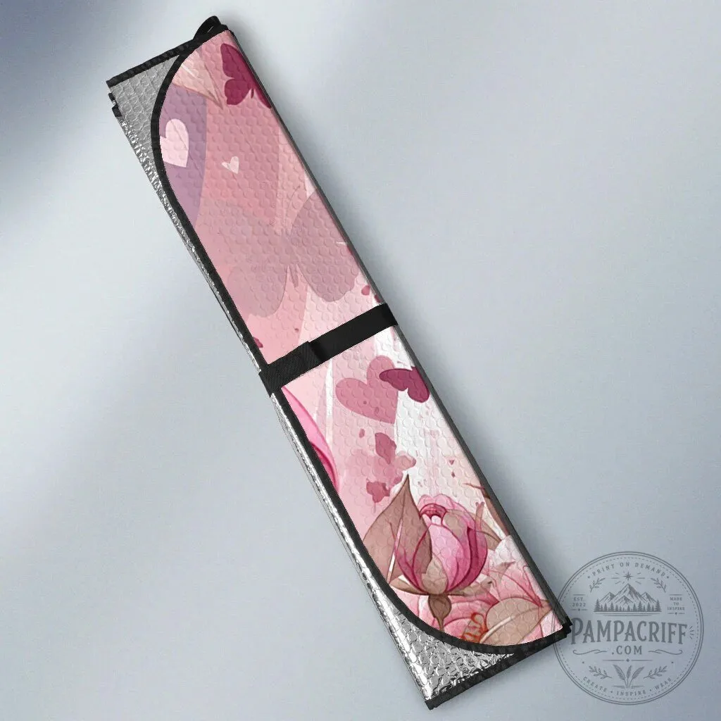 African American Breast Cancer Warrior Pink Ribbon Floral Butterfly Car Sunshade 9 African American Breast Cancer Warrior Pink Ribbon Floral Butterfly Car Sunshade