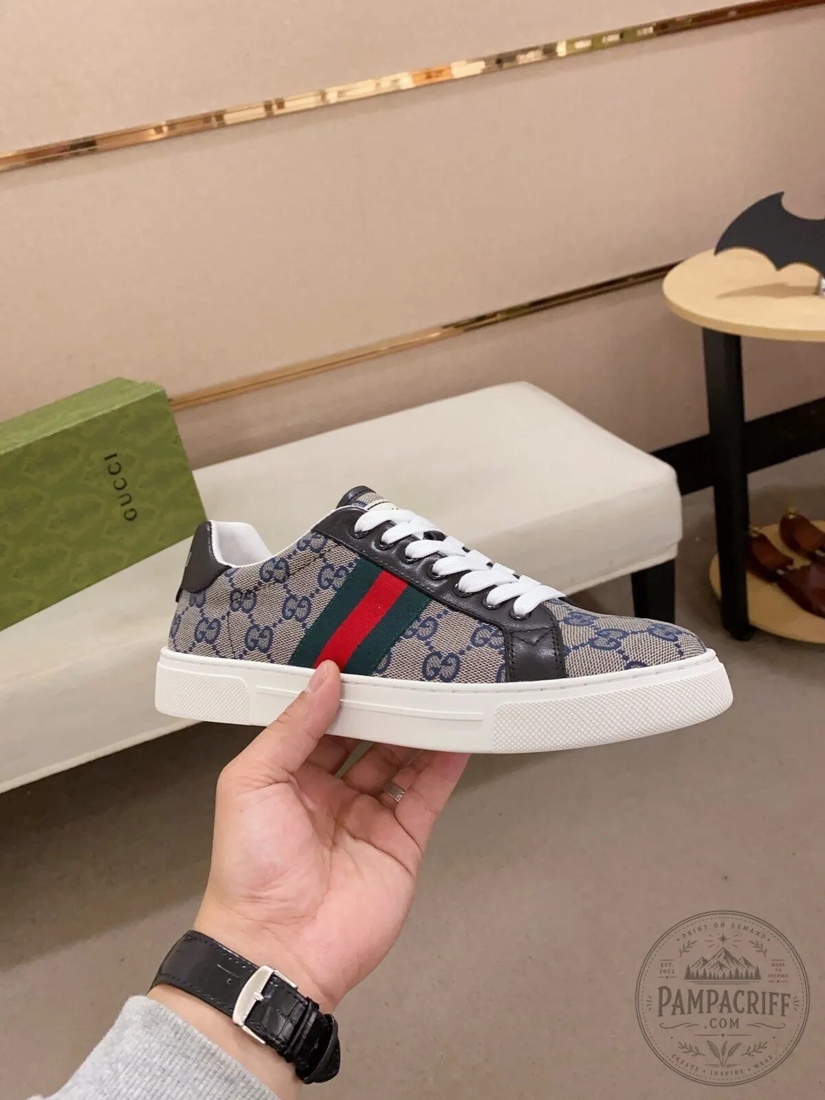 Gucci Monogram Canvas Ace Sneakers with Web Stripe Detail for Men and Women 11 Gucci Monogram Canvas Ace Sneakers with Web Stripe Detail for Men and Women